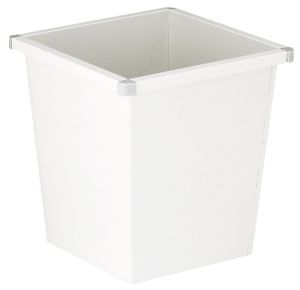 Vierkant tapse papierbak, wit