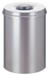 Vlamdovende papierbak 30 liter, zilver