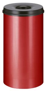 Vlamdovende papierbak 50 liter, rood, zwart