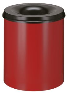 Vlamdovende papierbak 80 liter, rood, zwart