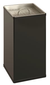 Zandasbak vierkant, zwart