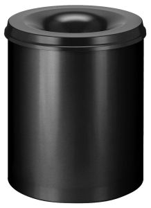 Vlamdovende papierbak 80 liter, zwart