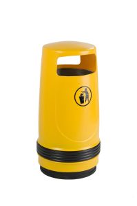 Kunststof afvalbak Merlin, geel