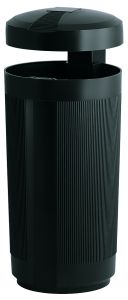 Buitenafvalbak met afdak 50 liter, zwart