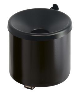 Vlamdovende wandasbak, zwart