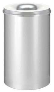 Vlamdovende papierbak 110 liter, zilver