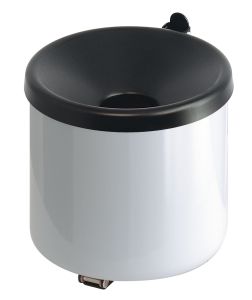 Vlamdovende wandasbak, wit, zwart