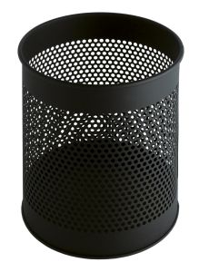 Geperforeerde papierbak 15 liter, zwart