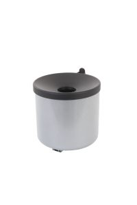 Vlamdovende wandasbak, aluminium, zwart