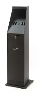 Vrijstaande asbak, zwart