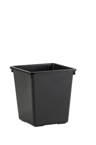 Vierkant tapse papierbak 27 liter, zwart
