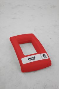 Open deksel Envirobin, rood