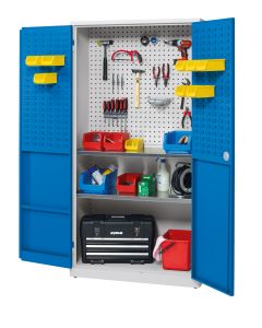 Technische dienstkast 195-100 Grijs/Blauw (50% bakdeur)