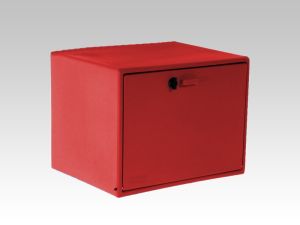 Enkelwandige scooterbox 570x440x435mm 100 liter, Rood