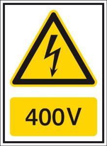 Voltagepictogram 400V sticker