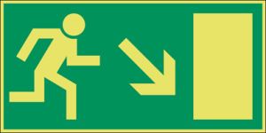 Vluchtweg rechts beneden