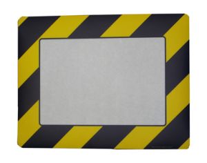 Zelfklevende documenthouder A4 vloer - zwart/geel - 10 stuks