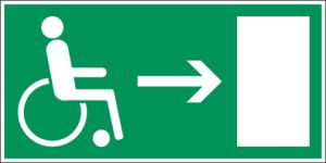 Vluchtweg voor gehandicapten