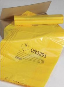 Afvalzakken voor ziekenhuisafval 60 liter, 200 stuks