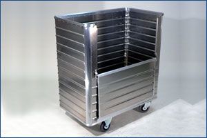 Aluminium bakwagen 1 zijde half neerklapbaar D 3508 - 1050