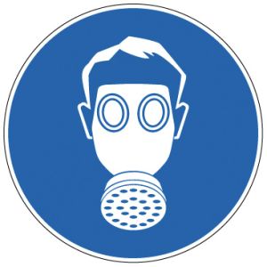 Pictogrammen op rol 'Ademhalingsbescherming verplicht' (PIC 253)