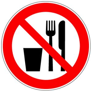 Pictogrammen op rol 'Eten en drinken verboden' (PIC 224)