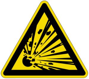 Pictogrammen op rol 'Explosieve stoffen' (PIC 301)