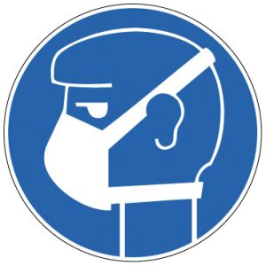 Pictogrammen op rol 'Lichte ademhalingsbescherming verplicht' (PIC 267)