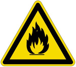 Pictogrammen op rol 'Ontvlambare stoffen of hoge temperaturen' (PIC 300)