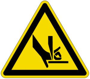 Pictogrammen op rol 'Opgelet voor verwondingen aan de hand' (PIC 349)