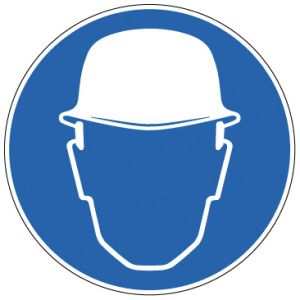 Pictogrammen op rol 'Veiligheidshelm verplicht' (PIC 251)