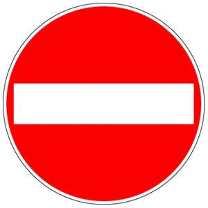 Pictogrammen op rol 'Verboden in te rijden' (PIC 229)