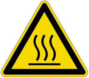 Pictogrammen op rol 'Warm oppervlak' (PIC 315)