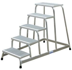 Aluminium montagetrap 5 roostertreden, STABILO 805355