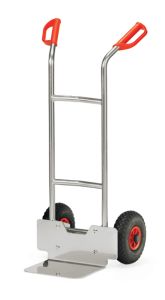 Aluminium steekwagen A 1125 V met massief rubberen banden