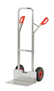 Aluminium steekwagen A 1326 V met massief rubberen banden