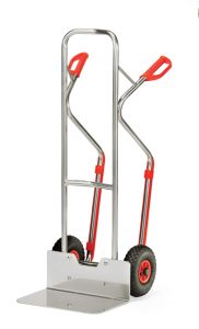 Aluminium steekwagen A 1331 V met massief rubberen banden