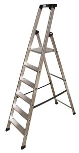 Aluminium trap met platform 6 treden, SOLIDO 126658