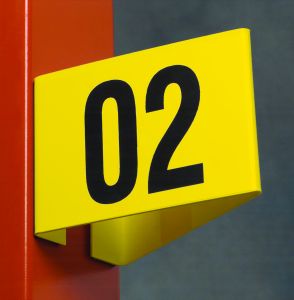 Gangpad locatiebord driehoek - magnetisch, geel