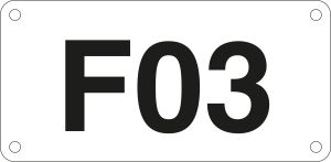 Locatiebord palletstelling 3 karakters - 220x450 mm, wit