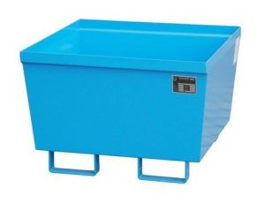 Nestbare stalen lekbak 800x800x545 mm-blauw 