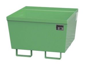 Nestbare stalen lekbak 800x800x545 mm-groen