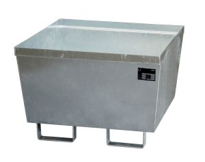 Nestbare stalen lekbak 800x800x545 mm, verzinkt