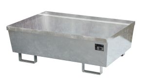 Nestbare stalen lekbak 1200x800x415 mm, verzinkt