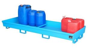 Nestbare stalen lekbak 2400x800x285 mm-blauw 