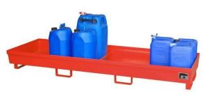 Nestbare stalen lekbak 2400x800x285 mm-rood 