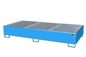 Lekbak voor 1000 liter containers (IBC) 2650 x 1300 x 435 mm-blauw