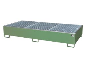 Lekbak voor 1000 liter containers (IBC) 2650 x 1300 x 435 mm-groen
