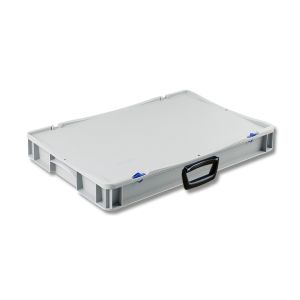 Euro-basic kunststof koffer met 1 handgreep, 600 x 400 x 85 mm, 14 liter