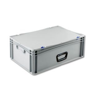Euro-basic kunststof koffer met 1 handgreep, 600 x 400 x 235 mm, 44 liter